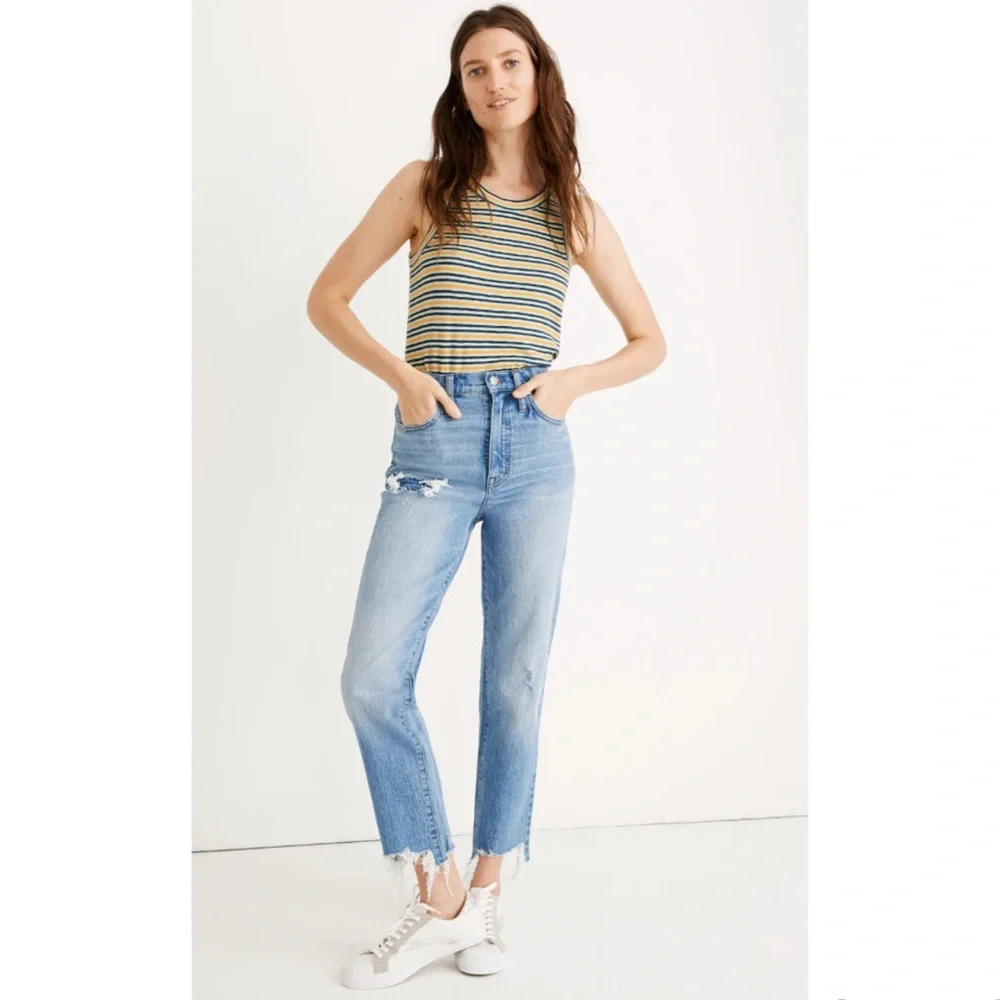 Madewell Classic Straight Jean Size 37 Corrie Wash - Step Hem